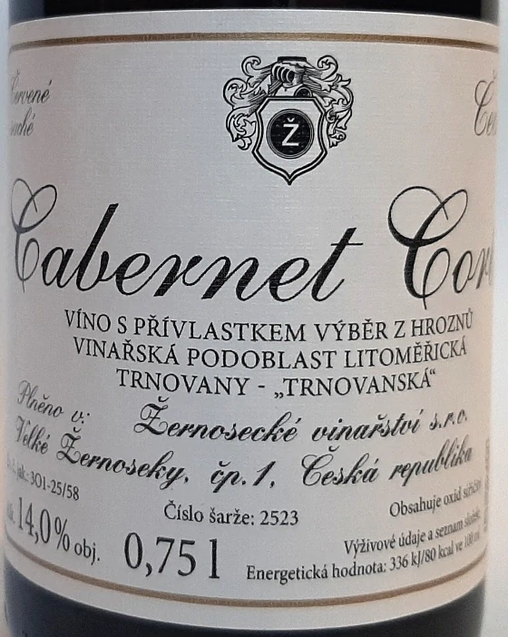 Cabernet Cortis Výběr z hroznů 2023 - Vinařství Velké Žernoseky