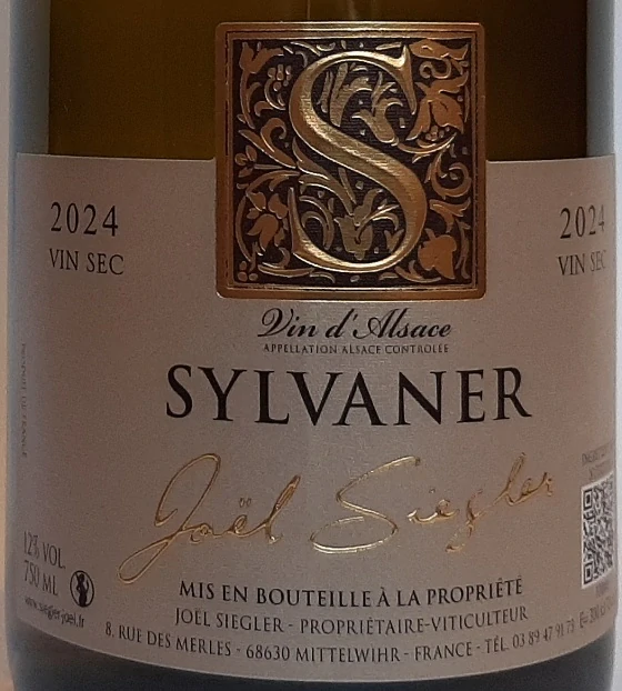 Sylvaner 2024 AOC - Joel Siegler