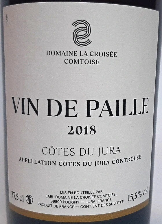 Cotes du Jura 2018 Vin de Paille - Domaine La Croisee Comtoise