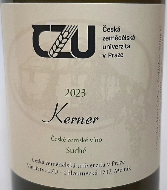 Kerner zemské víno 2023 - Česká zemědělská univerzita v Praze