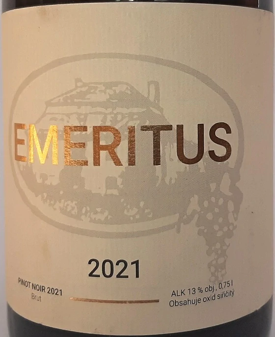 Sekt EMERITUS Brut 2021 - Česká zemědělská univerzita v Praze