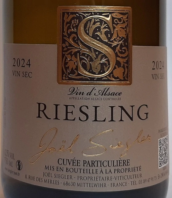 Riesling Réserve Personelle 2024 AOC - Joel Siegler