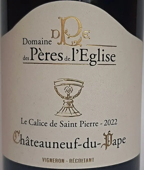 Chateauneuf de Pape Rouge AOC 2022 Calice de Saint Pierre - Domaine des Peres de l´Eglise