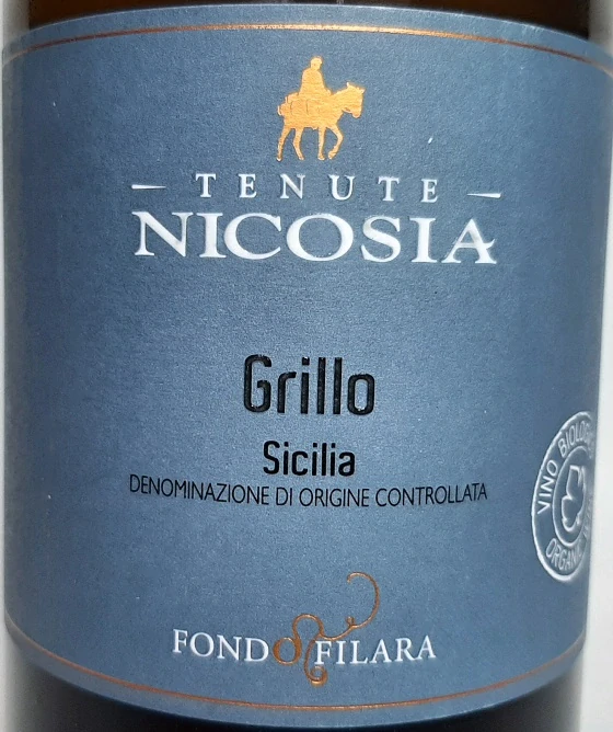 Grillo DOC 2023 Fondo Filara Organic Wine - Tenute Nicosia