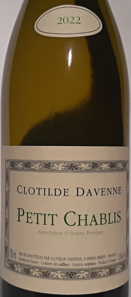 Petit Chablis 2022 - Clotilda Davenne