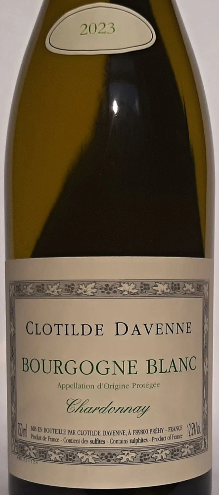 Bourgogne Blanc 2023 - Clotilda Davenne