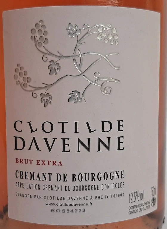 Crémant de Bourgogne Rosé Extra Brut Zero Dosage - Clotilda Davenne