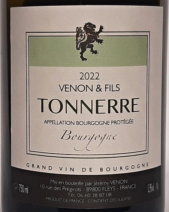 Bourgogne Tonnerre 2022 - Jérémy Venon