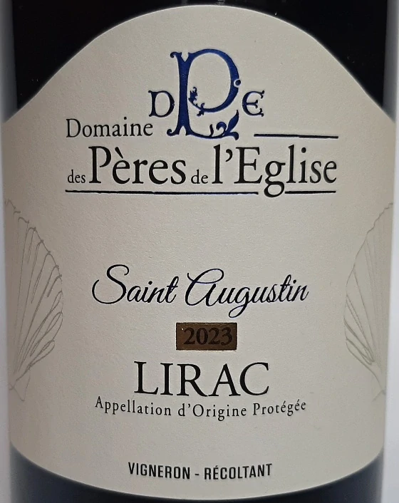 Lirac Rouge AOP 2023 Saint Augustin - Domaine des Peres de l´Eglise