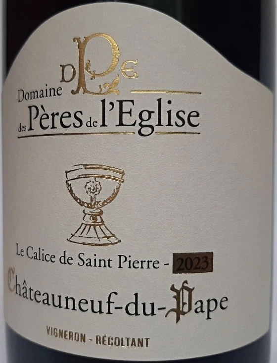 Chateauneuf de Pape Rouge AOC 2023 Calice de Saint Pierre - Domaine des Peres de l´Eglise