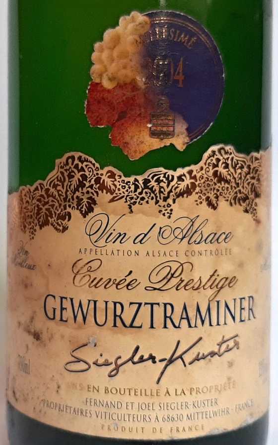 Gewurztraminer Cuvée Prestige 2004 AOC - Joel Siegler-Kuster