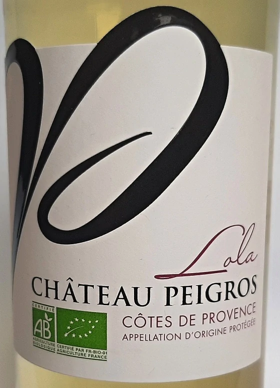 Cuvée Lola Blanc BIO 2024 AOP Cotes de Provence Pierrefeu - Chateau Peigros