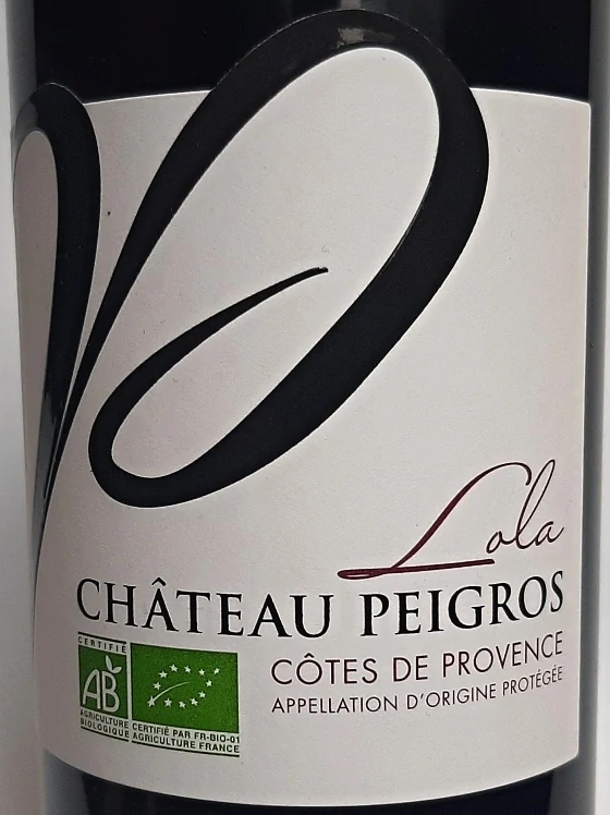 Cuvée Lola Rouge BIO 2023 AOP Cotes de Provence Pierrefeu  - Chateau Peigros