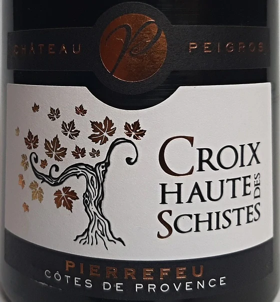 Cuvée Croix Haute des Schistes Rouge BIO 2017 AOP Cotes de Provence Pierrefeu - Chateau Peigros