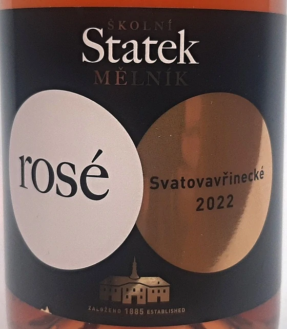 Rosé Svatovavřinecké jakostní víno odrůdové 2022 - Školní Statek Mělník