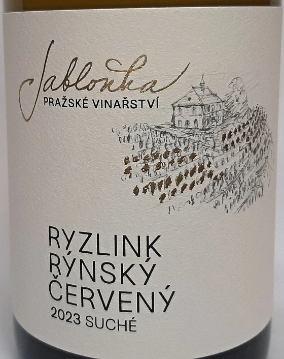 Ryzlink rýnský červený zemské víno 2023 - Pražské vinařství Jabloňka