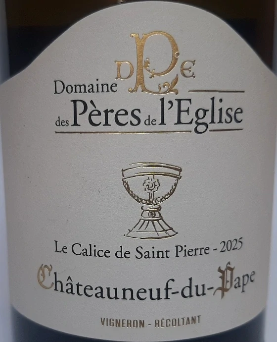 Chateauneuf de Pape Blanc AOC 2025 Calice de Saint Pierre - Domaine des Peres de l´Eglise