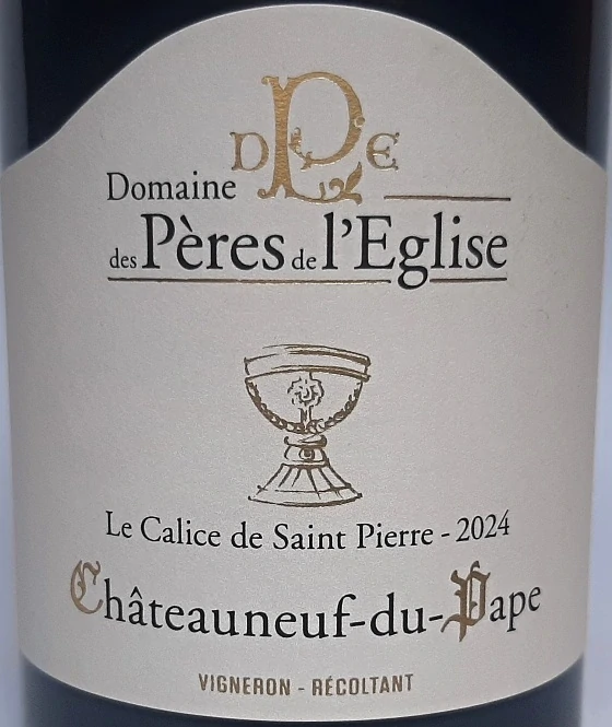 Chateauneuf de Pape Rouge AOC 2024 Calice de Saint Pierre - Domaine des Peres de l´Eglise