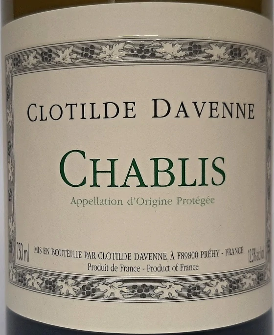 Chablis AOP 2024 - Clotilda Davenne