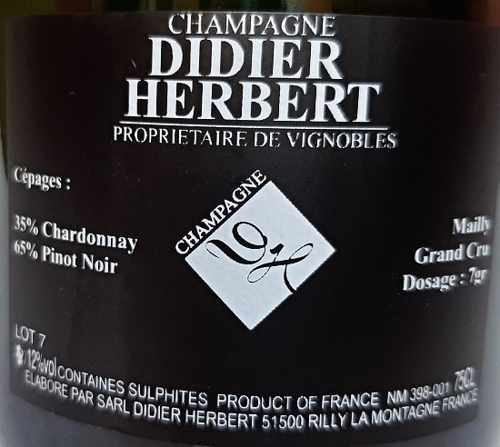 Champagne Maison Herbert Mailly Grand Cru Brut - Maison Herbert