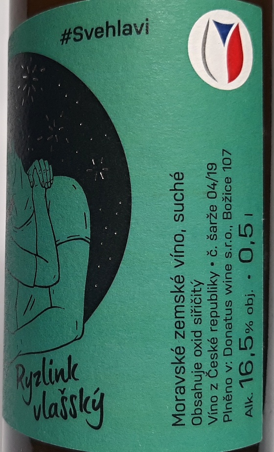 Ryzlink vlašský botrytis 2018 - Donatus wine - Svéhlaví