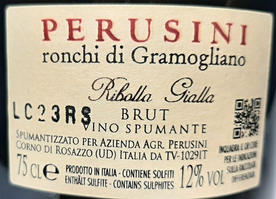 Ribolla Gialla Spumante Brut - Perusini