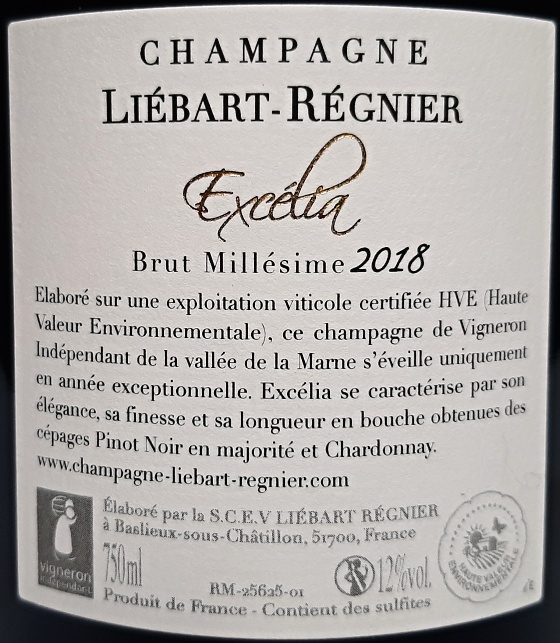 Champagne Liébart - Régnier Excelia 2018 - Liébart - Régnier