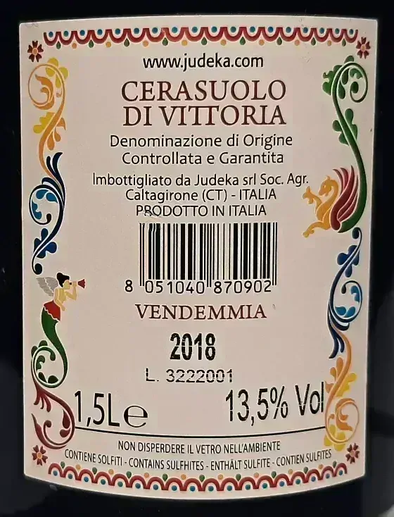 Cerasuolo di Vittoria DOCG 2018 1,5L Magnum - Judeka