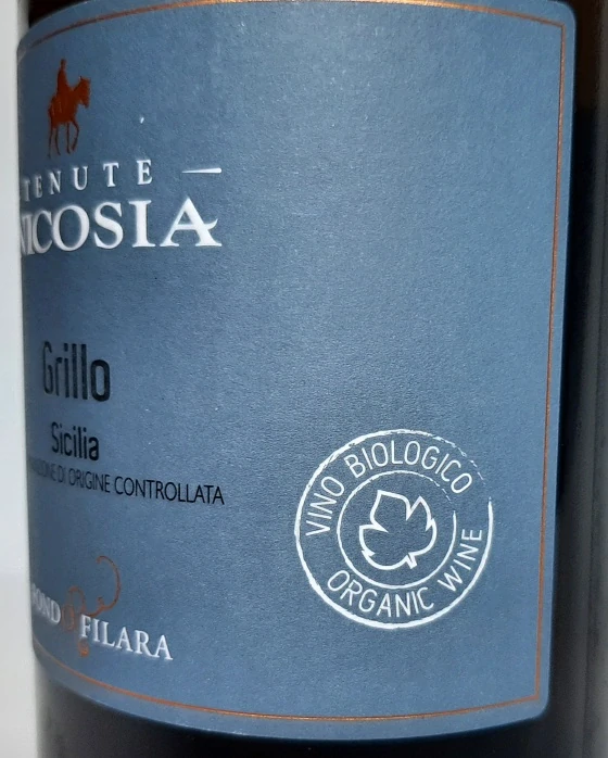 Grillo DOC 2023 Fondo Filara Organic Wine - Tenute Nicosia