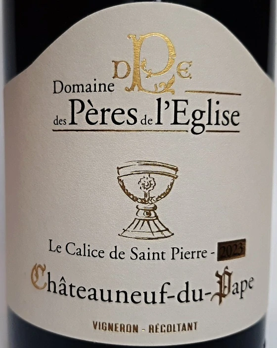Chateauneuf de Pape Rouge AOC 2023 Calice de Saint Pierre - Domaine des Peres de l´Eglise