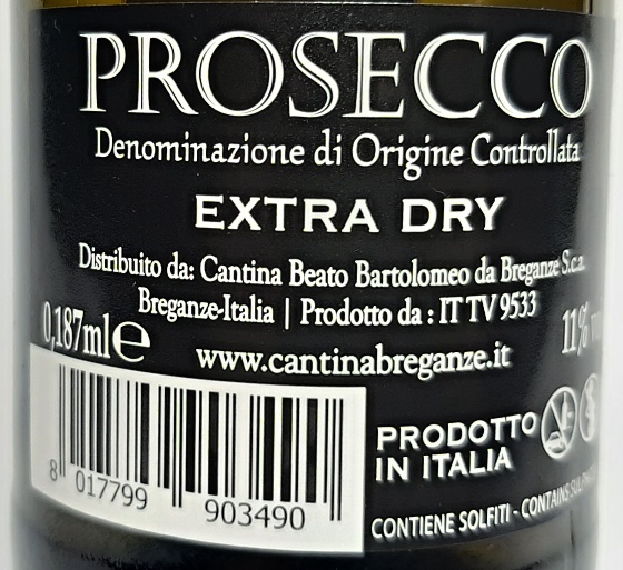 Prosecco Spumante DOC Extra Dry Goccia QUARTER ¼ 6ks - Cantina Beato Bartolomeo